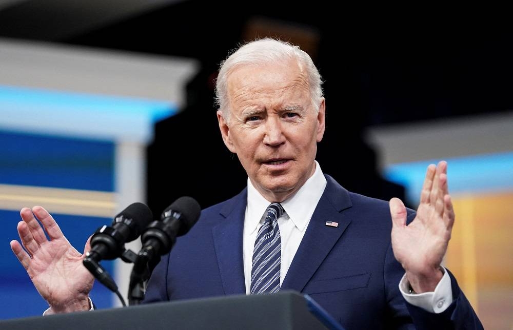 President Joe Biden arrived Sunday in Japan for the second leg of an Asia trip. — Reuters pic