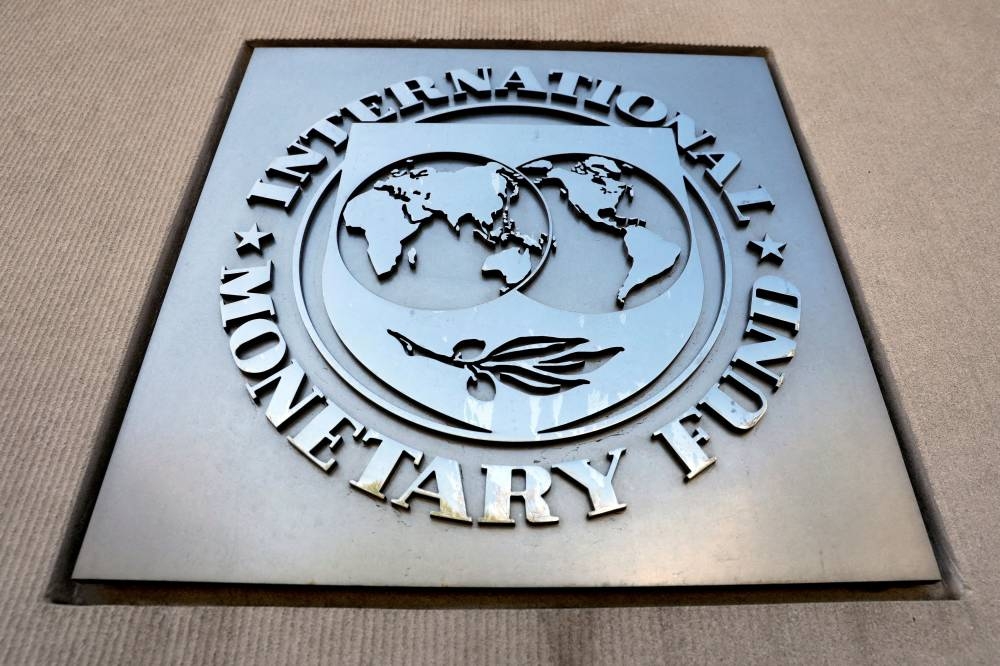 International Monetary Fund logo is seen outside the headquarters building during the IMF/World Bank spring meeting in Washington April 20, 2018. — Reuters pic