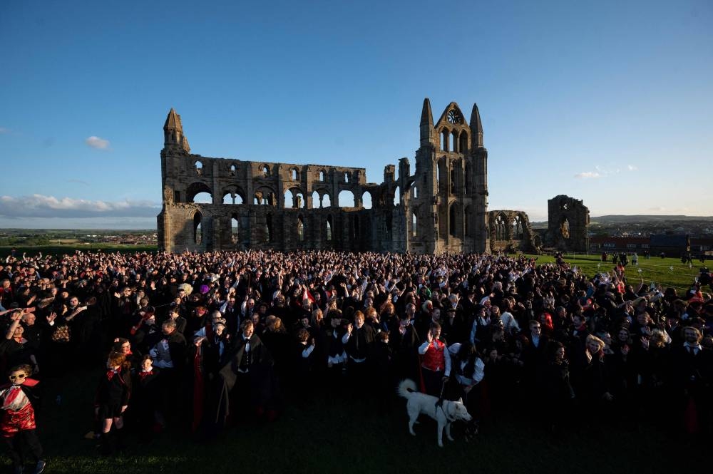 ‘Fang-tastic’: Dracula fans in UK set new world record