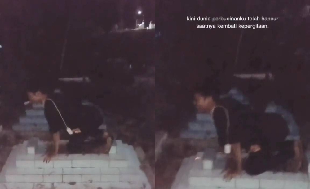  Man in Indonesia slammed by social media users for twerking on grave (VIDEO)