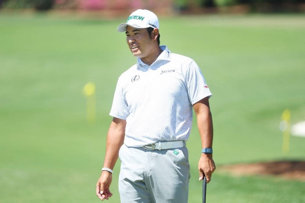 Hideki Matsuyama of Japan looks on from the practice area prior to the Masters at Augusta National Golf Club in Augusta, Georgia April 3, 2022. — AFP pic