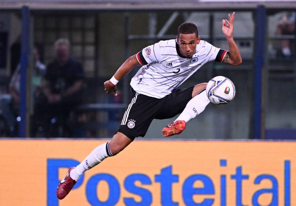 Germany's Thilo Kehrer in action during the match against Italy in Bologna June 4, 2022. — Reuters pic 