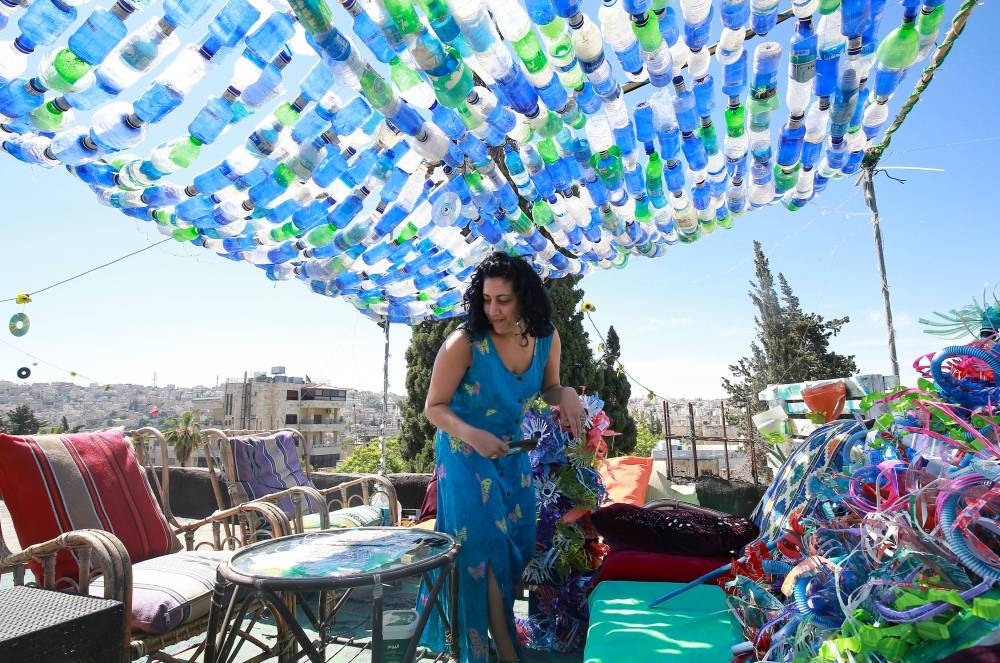 Jordan’s plastic trash turned into art with a message