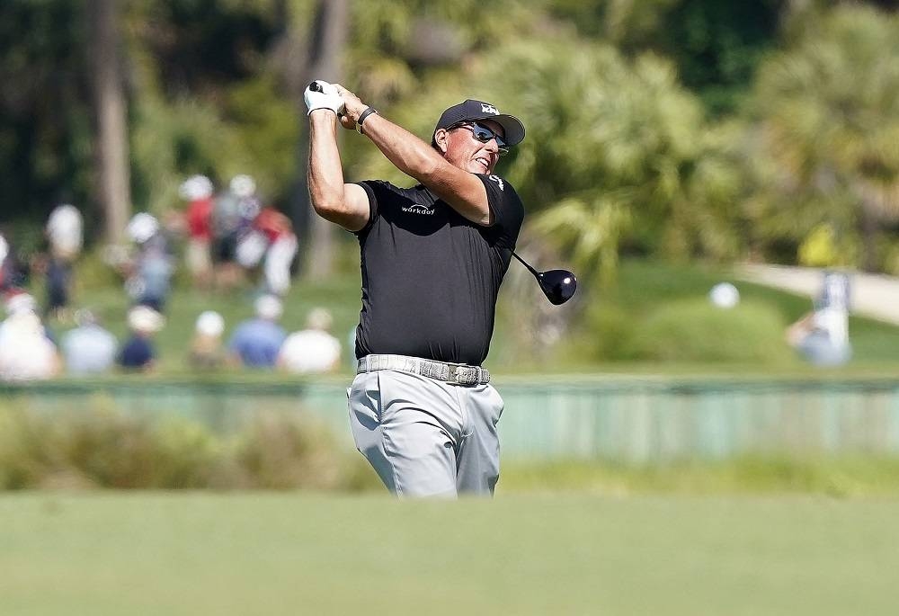 Phil Mickelson plays his shot on the second fairway during the second round of the PGA Championship golf tournament in Kiawah Island, South Carolina May 21, 2021. ― Reuters pic