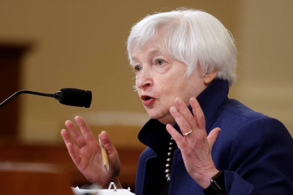 U.S. Treasury Secretary Janet Yellen testifies during a House Ways and Means Committee hearing on President Biden's proposed 2023 US budget, on Capitol Hill in Washington June 8, 2022. — Reuters pic