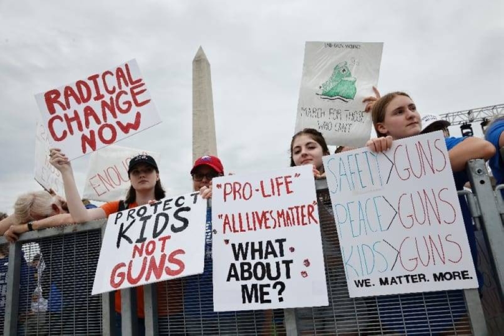 Thousands of protesters demand action on US gun violence