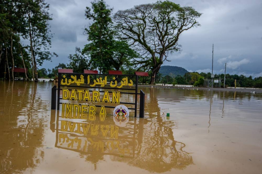 A general view of Chenor Old Town which was submerged by the floods in Maran, Pahang, January 10, 2021. ― Picture by Shafwan Zaidon