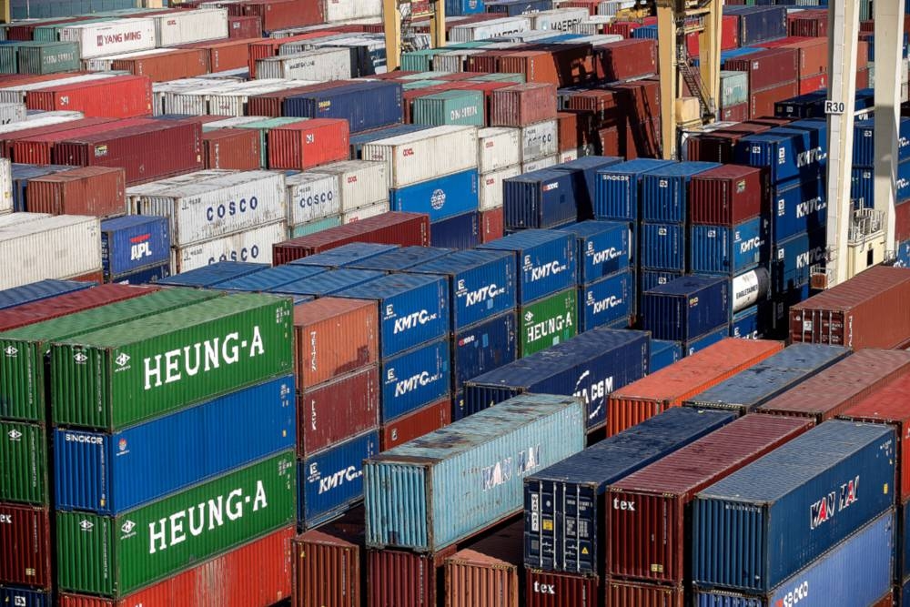 Stacks of shipping containers are pictured at the North Butterworth Container Terminal in Butterworth, Penang January 24, 2020. — Picture by Sayuti Zainudin