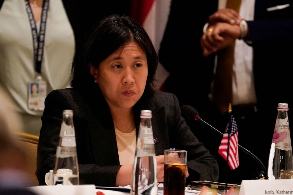 US Trade Representative Katherine Tai attends a meeting with Asean leaders and US business representatives as part of the US-Asean Special Summit in Washington May 12, 2022. — Reuters pic