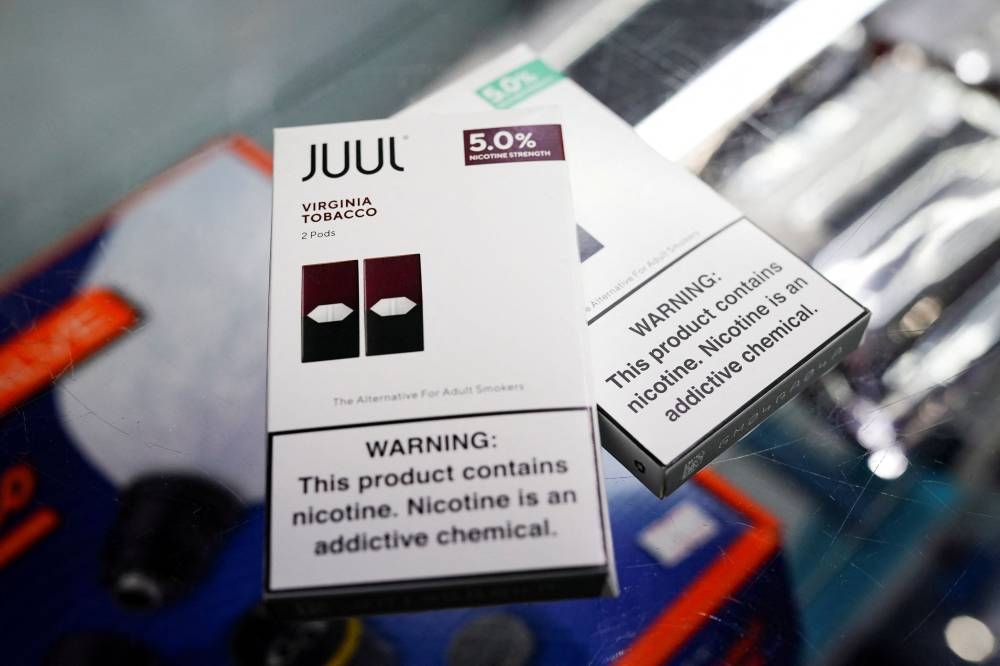 Juul vape cartridges are pictured for sale at a shop in Atlanta, Georgia September 26, 2019. — Reuters pic