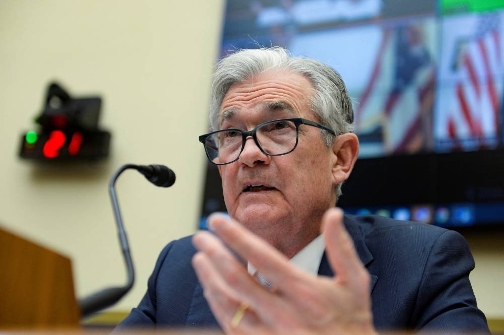 US Federal Reserve Board Chair Jerome Powell testifies before a House Financial Services Committee hearing in Washington June 23, 2022. — Reuters pic