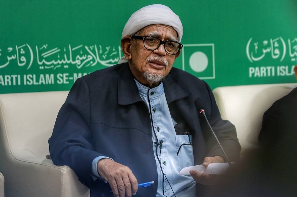 PAS President Datuk Seri Abdul Hadi Awang also clarified that PAS would be using the Perikatan Nasional (PN) logo in the coming election, dismissing other party leaders who wanted to employ its own logo as a ‘personal suggestion’. — Picture by Ahmad Zamzahuri