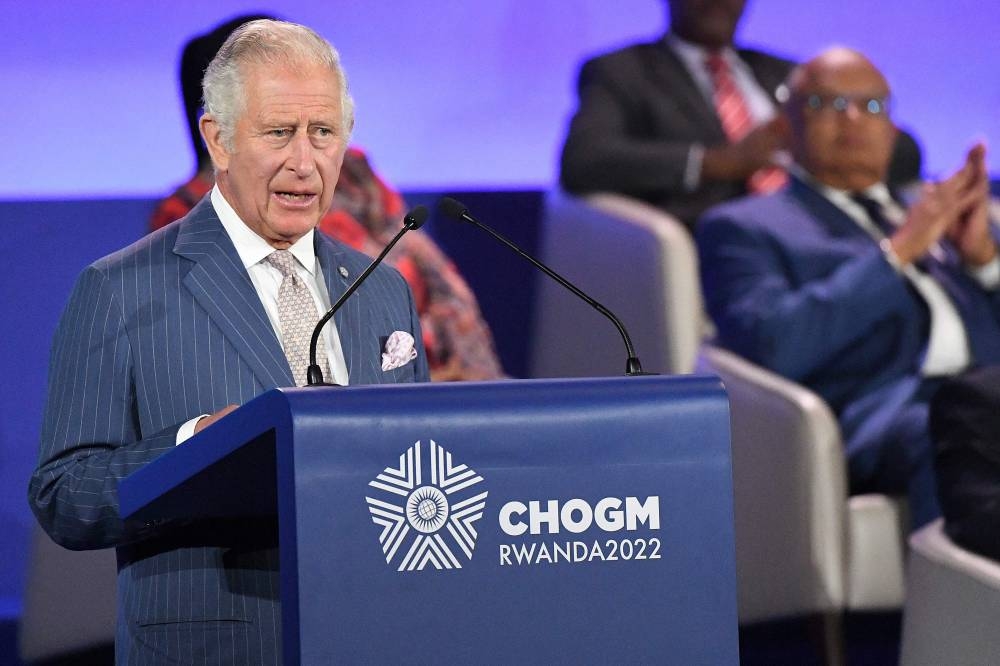 File photo of Britain’s Prince Charles, Prince of Wales, speaking on June 24, 2022,during the opening ceremony of the Commonwealth Heads of Government Meeting at Kigali Convention Centre in Rwanda. — AFP pic