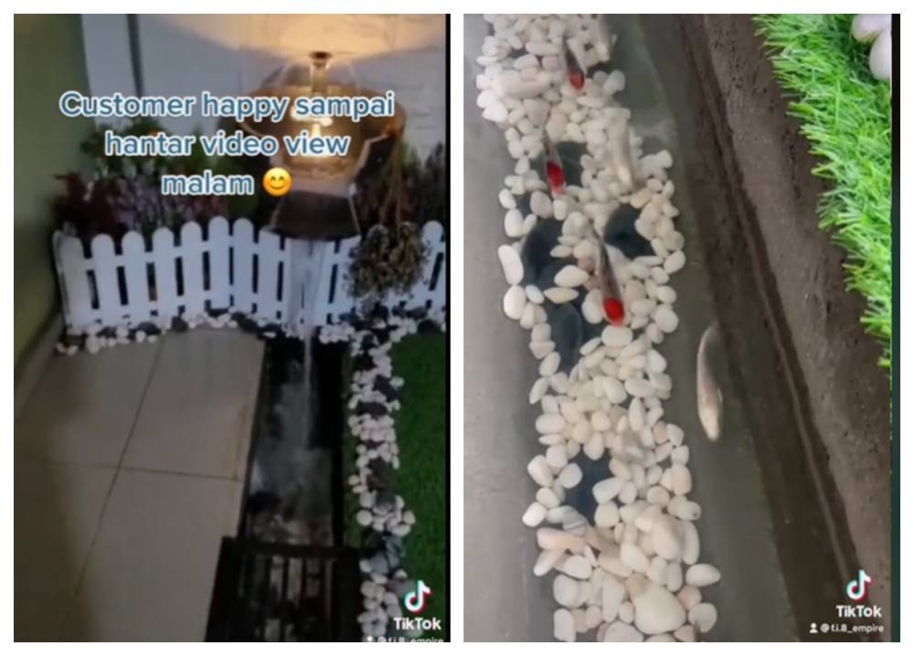 Melaka landscape company gets orders online after creative fish pond in drain goes viral (VIDEO)