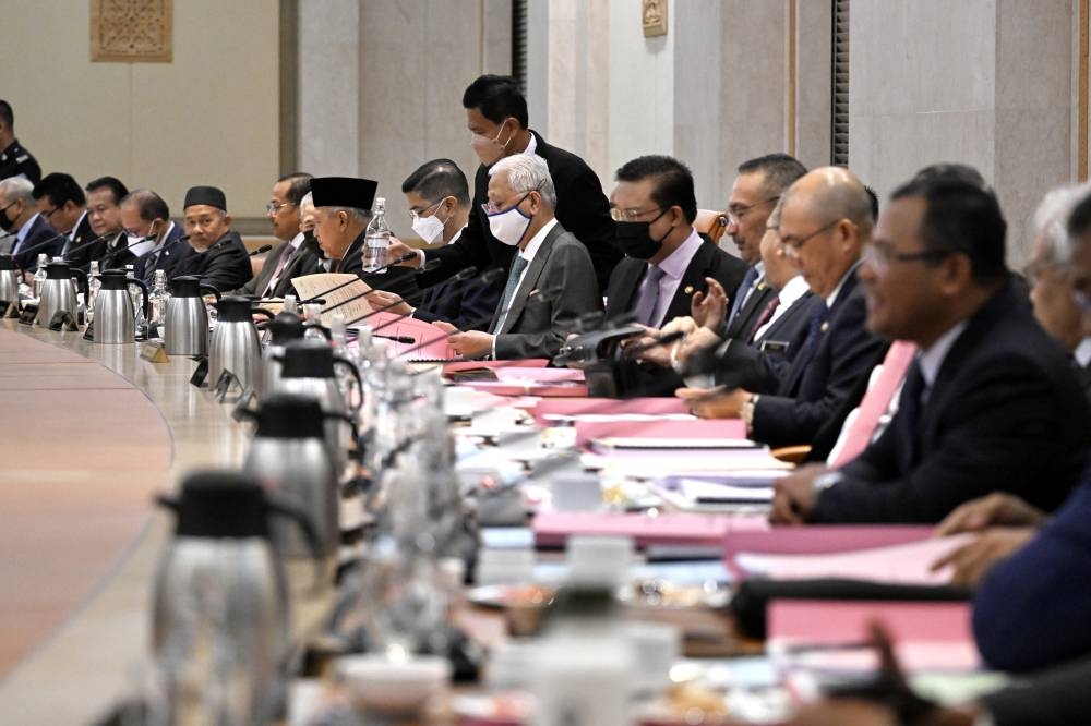 Prime Minister Datuk Seri Ismail Sabri Yaakob chairs the Mentri Besar and Chief Ministers’ Meeting in Putrajaya, June 28, 2022. — Bernama pic 