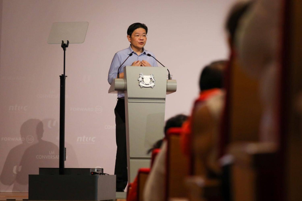 Deputy Prime Minister Lawrence Wong speaking at the launch of Forward Singapore on June 28, 2022. — TODAY pic