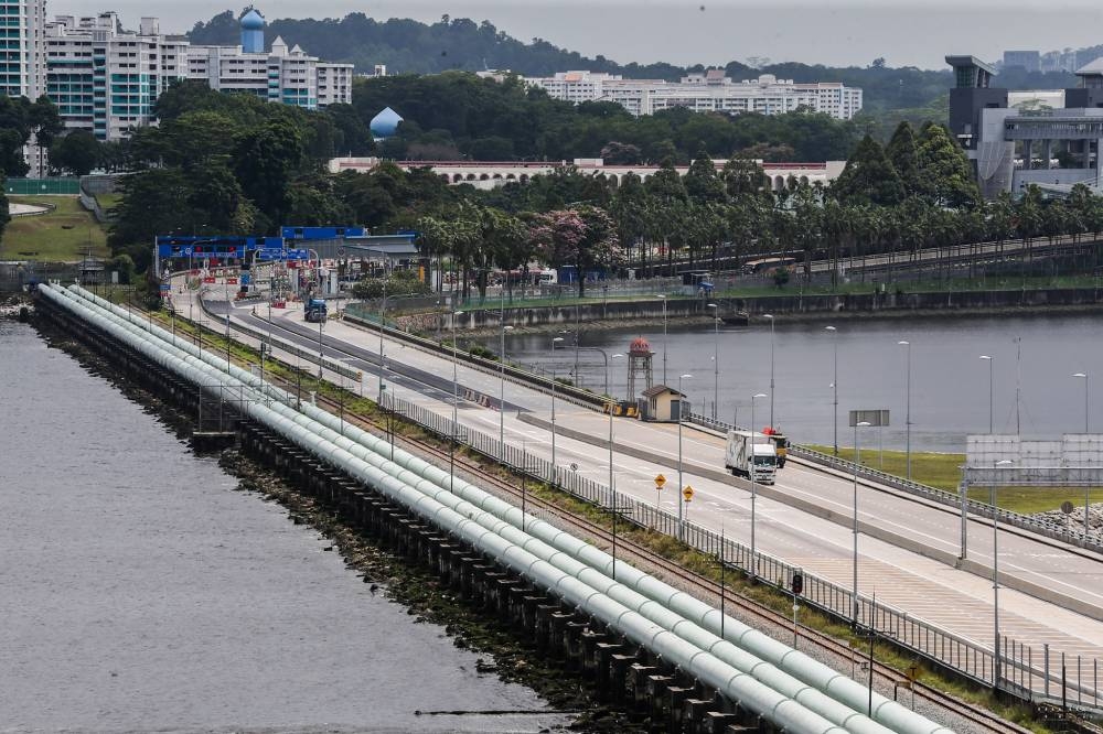 File photo of the Johor Causeway at Johor Baru, March 07, 2022. -― Picture by Hari Anggara