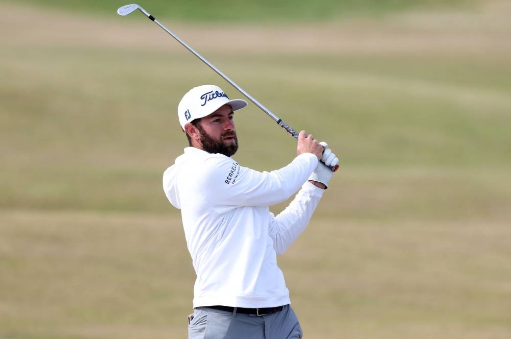 Cameron Young of the US in action on the 4th during the first round of the British Open at St Andrews, Scotland, July 14, 2022. — Reuters pic 