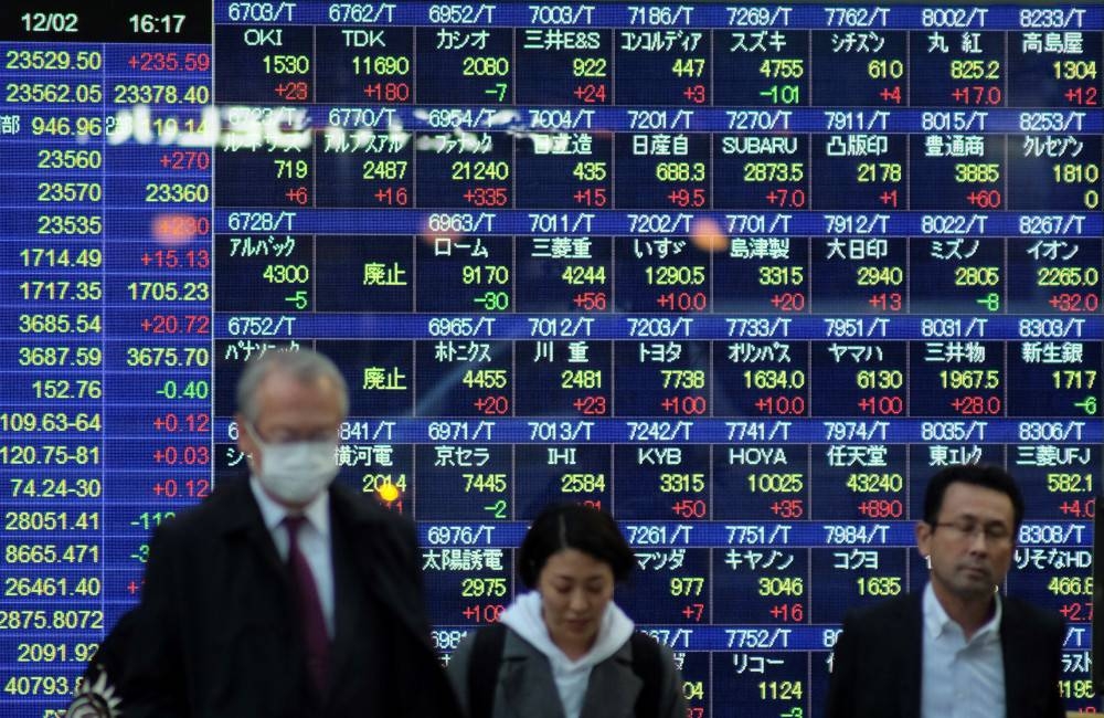 Japan’s Nikkei slid 0.81 per cent while Australian shares were flat. —  AFP pic