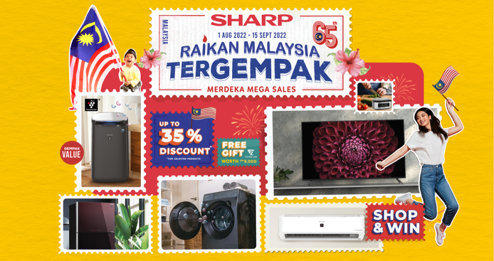 Sharp Malaysia’s Merdeka sale offers unique deals for a variety of products. — Picture courtesy of Sharp Malaysia