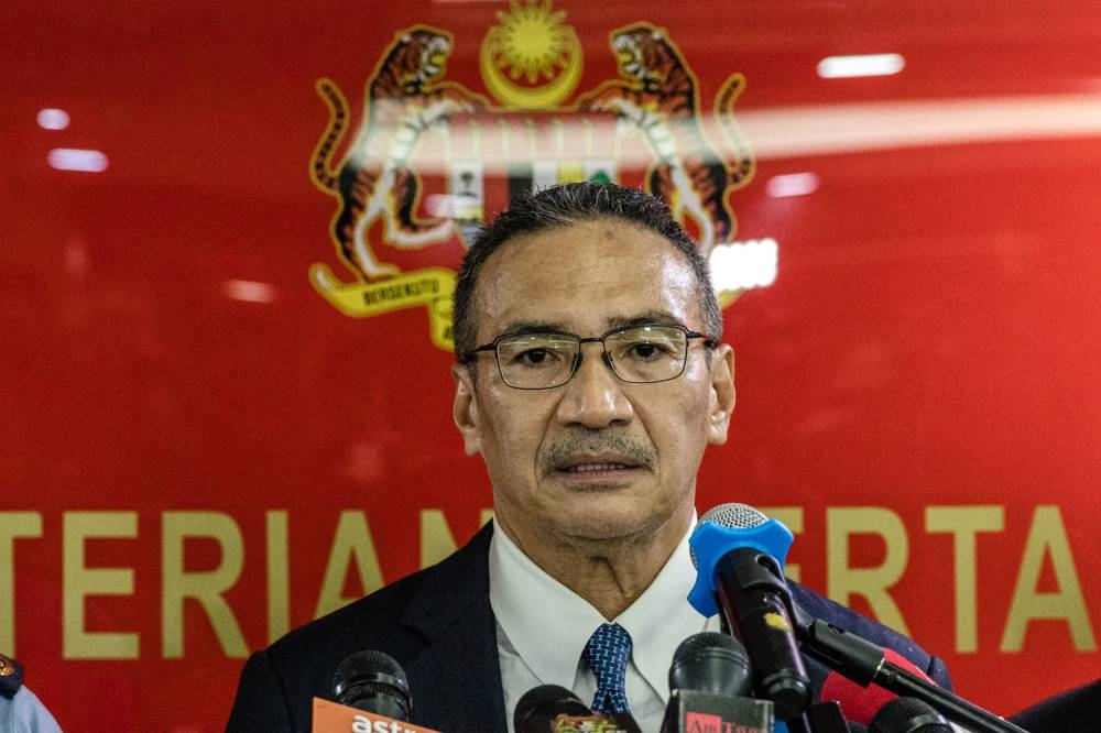 Defence Minister Datuk Seri Hishammuddin Hussein speaks during a press conference at Wisma Pertahanan, Kuala Lumpur, August 17, 2022. — Picture by Firdaus Latif