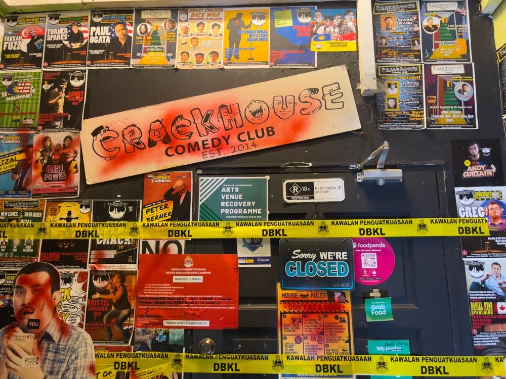 Yesterday, lawyers representing the co-owners of the Crackhouse Comedy Club demanded that the Kuala Lumpur mayor reverse the ban on the premises and its owners’ freedom to open businesses in Kuala Lumpur, within two days. — Picture by Devan Manuel