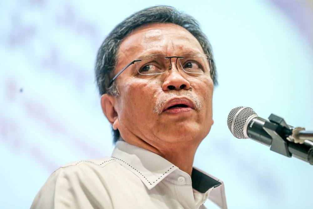 File photo of Parti Warisan Sabah president Datuk Seri Mohd Shafie Apdal at the Renaissance Hotel in Johor Bahru February 25, 2022. — Picture by Hari Anggara