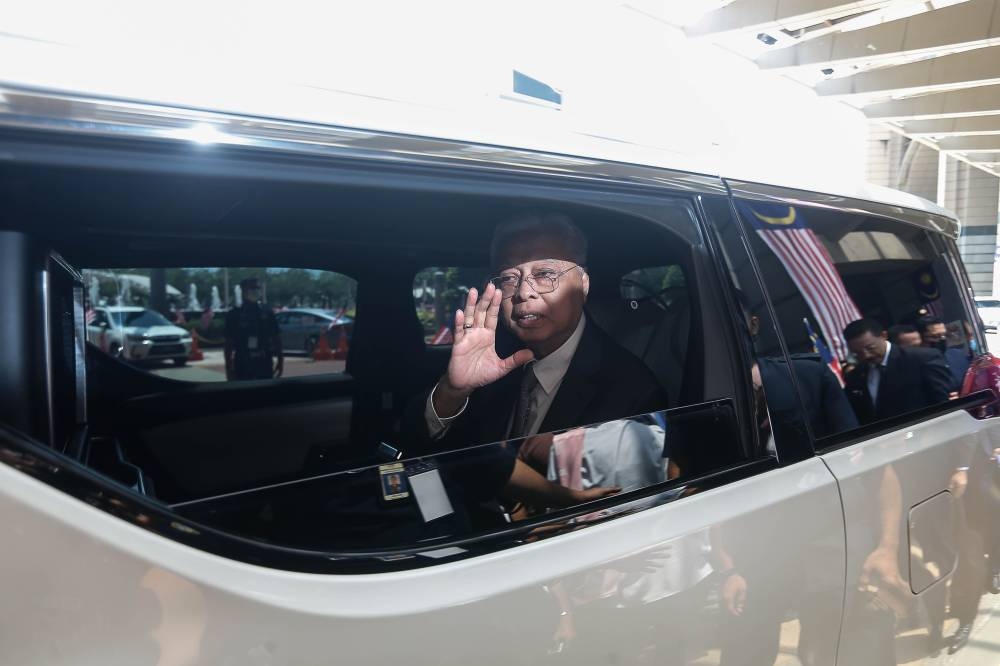 Prime Minister Datuk Seri Ismail Sabri Yaakob is pictured leaving the 2023 Budget Consultation at Ministry of Finance in Putrajaya August 23, 2022. — Picture by Sayuti Zainudin