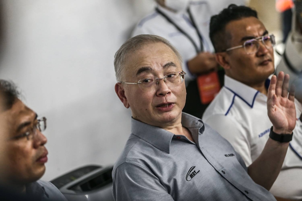 Transport Minister Datuk Seri Wee Ka Siong speaks to the media during a press conference at the Kampung Batu MRT station June 16, 2022. - Picture by Hari Anggara