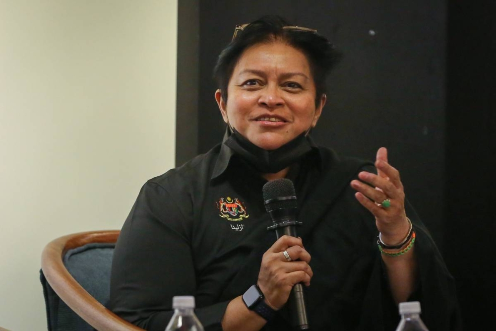 Pengerang MP Datuk Seri Azalina Othman speaks during a Bersih and Bar Council conference on GE15 reforms at the Crystal Crown Hotel in Petaling Jaya July 6, 2022. — Picture by Yusof Mat Isa