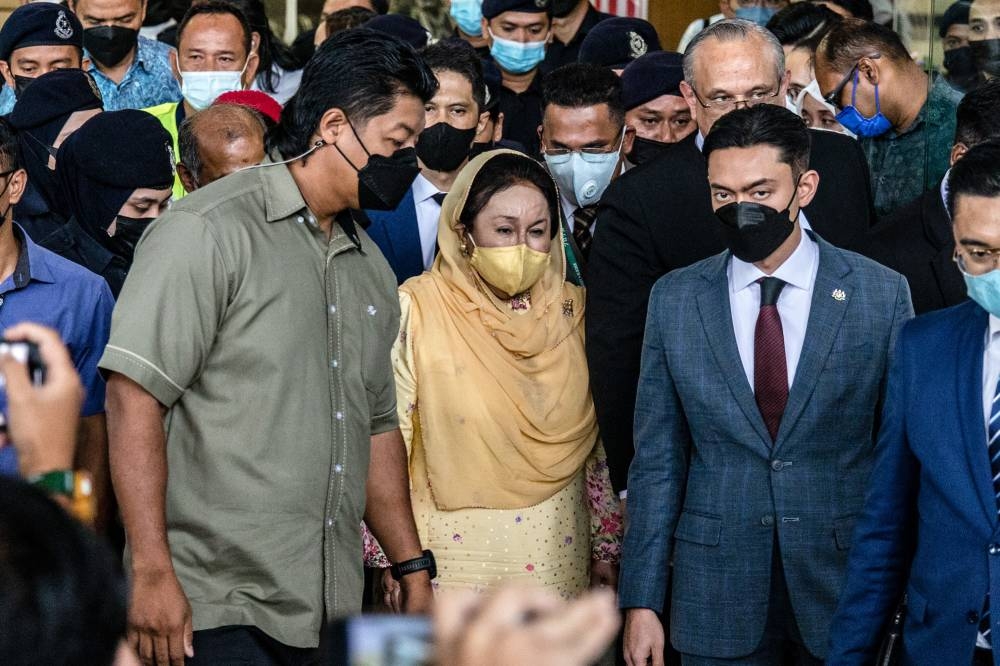 In her speech of around five minutes, Datin Seri Romah Mansor maintained that she was scapegoated by former aide turned prosecution witness Datuk Rizal Mansor and that she never personally met the individuals who said the paid the bribes to her. — Picture by Firdaus Latif