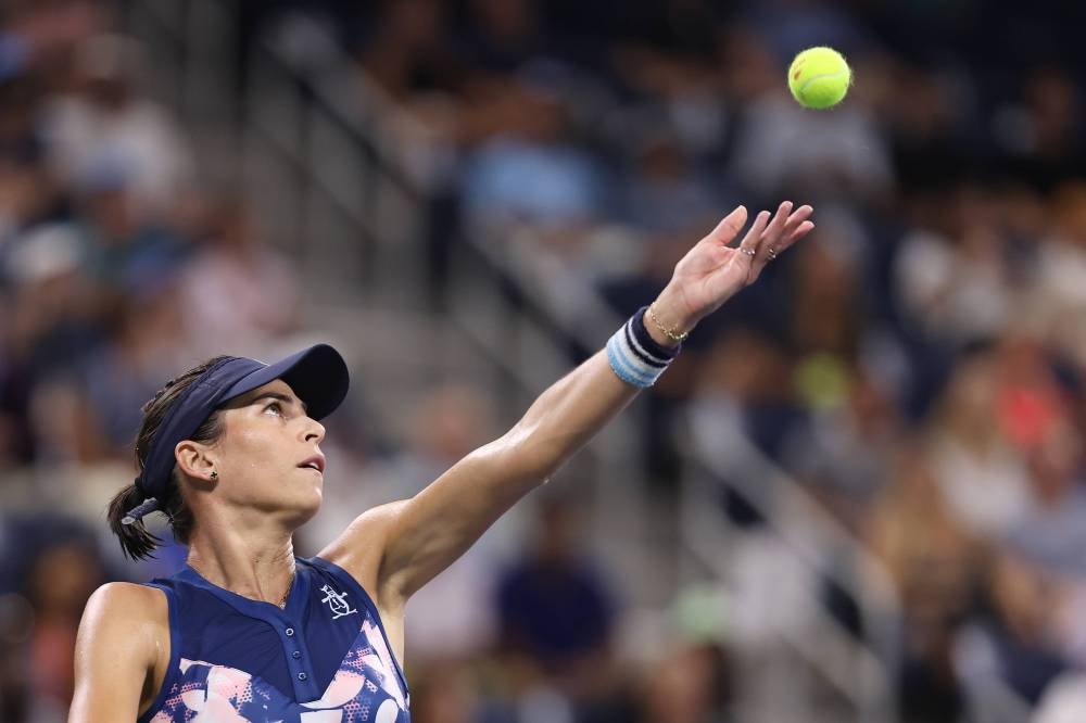 Ajla Tomljanovic of Australia serves against Ludmilla Samsonova, September 5, 2022.   — Julian Finney/Getty Images/AFP pic