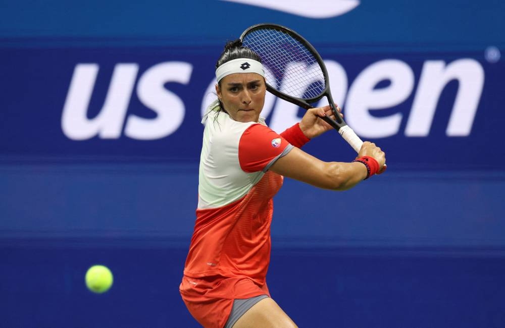 Ons Jabeur in action during her quarter final match against Ajla Tomljanovic at the US Open in New York September 6, 2022. — Reuters pic