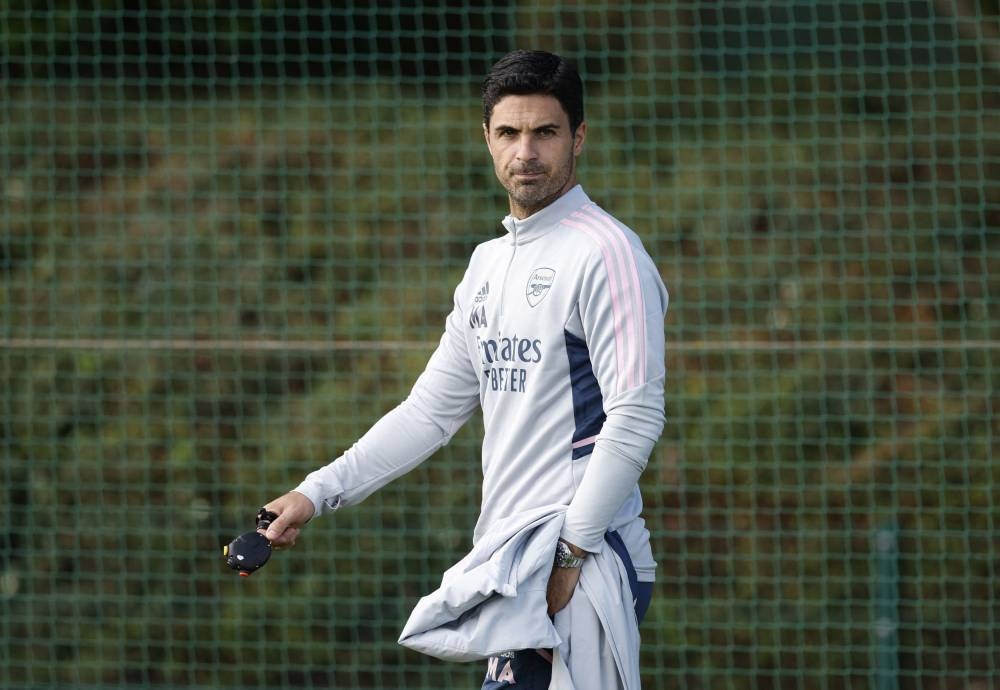 Arsenal manager Mikel Arteta during training at St Albans September 7, 2022. — Reuters pic 