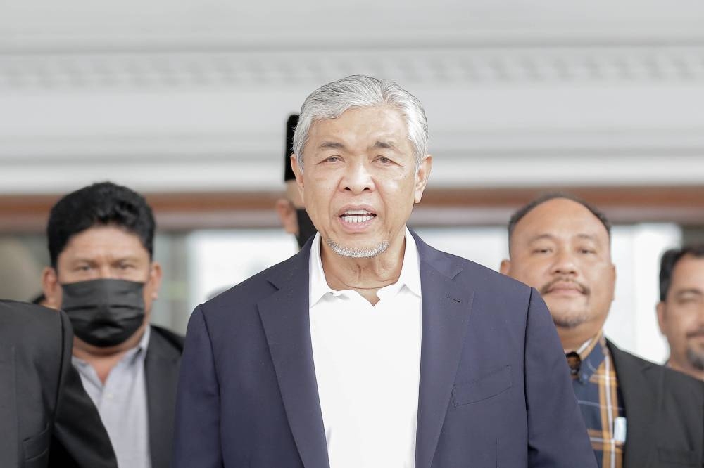 Datuk Seri Ahmad Zahid Hamidi said that BN would not allow PH and other Opposition parties to continue tarring Umno’s image and reputation. — Picture by Sayuti Zainudin