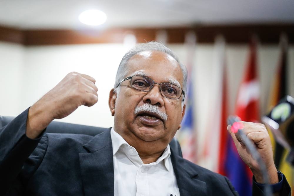 P. Ramasamy speaks to the members of the press at Komtar, George Town January 8, 2021. — Picture by Sayuti Zainudin