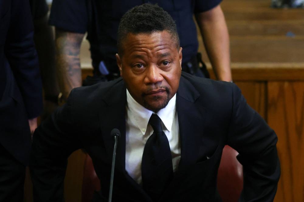 Actor Cuba Gooding Jr. appears at the New York Criminal Court for his sentencing hearing after he pleaded guilty to a misdemeanor count of forcibly touching a woman at a New York nightclub in 2018, in Manhattan October 13, 2022. — Reuters pic