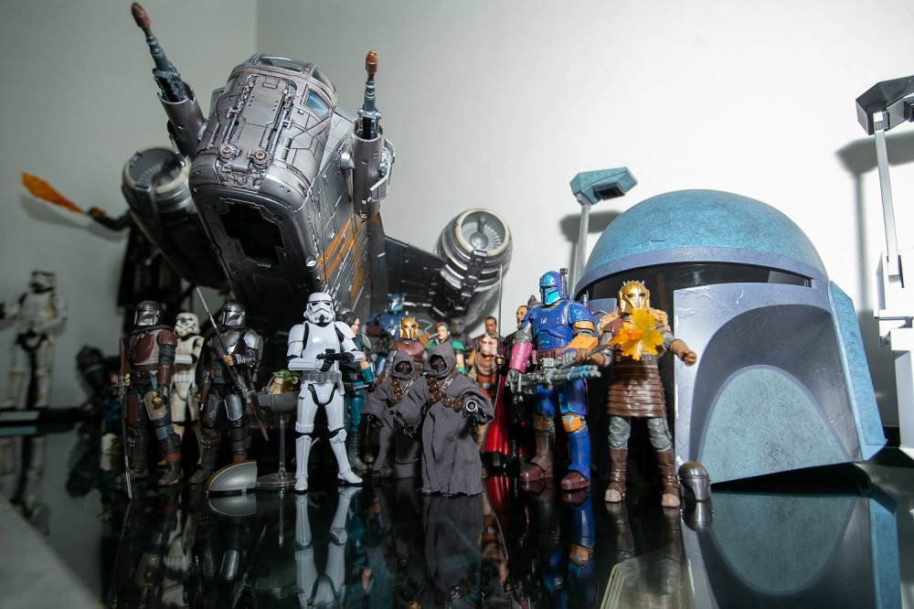 Harjit has it all - from Stormtrooper action figures to Mandalorian figures and other action-figures from the original trilogy of the series. 