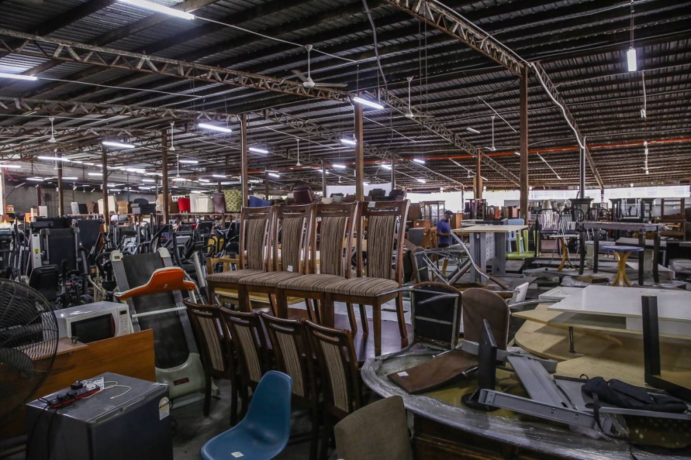 Various items of furniture are displayed at the Unearth warehouse at Kampung Baru Subang in Shah Alam October 5, 2022. — Picture by Yusof Mat Isa