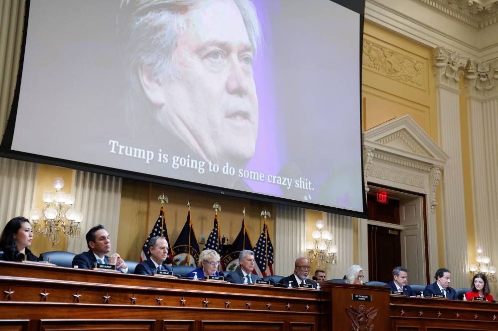 Steve Bannon, an influential far-right political figure, was convicted in July on two counts of contempt of Congress for defying a subpoena. — Reuters pic