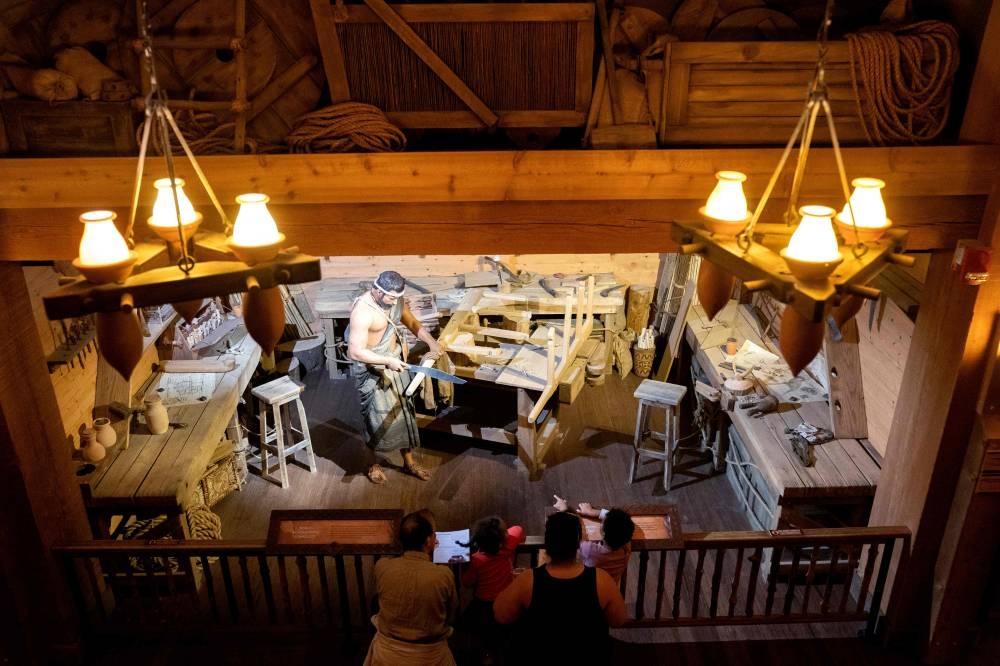 Visitors look at a display at the Ark Encounter in Williamstown, Kentucky, on September 30, 2022. — AFP pic