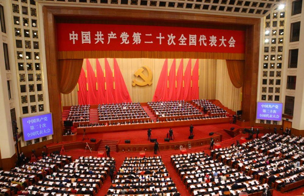 The closing ceremony of the 20th National Congress of the Communist Party of China takes place at the Great Hall of the People in Beijing, Oct. 22, 2022. China's Communist Party wrapped up its the congress which has cemented 69-year-old Xi Jinping's third term since Mao Zedong, the founding leader of the People's Republic . — The Yomiuri Shimbun picture via Reuters