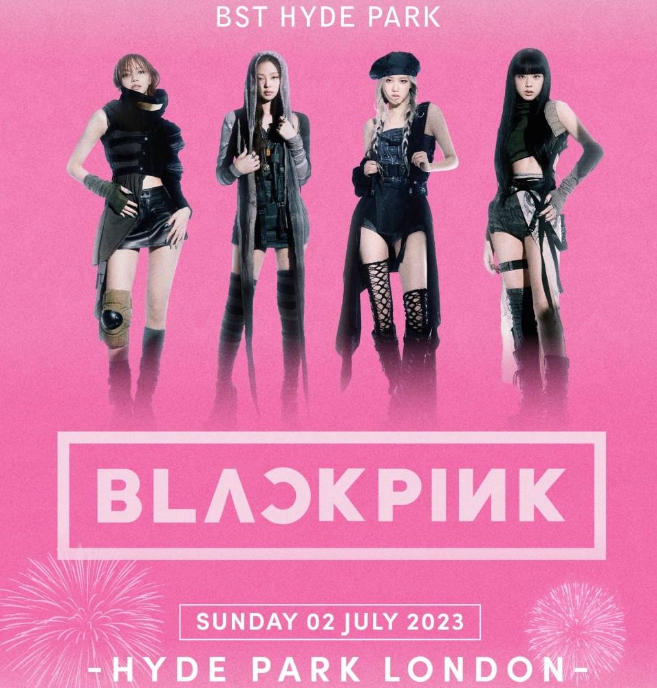 Blackpink will be the first K-pop act to headline a major UK music festival. – Image from BST Hyde Park