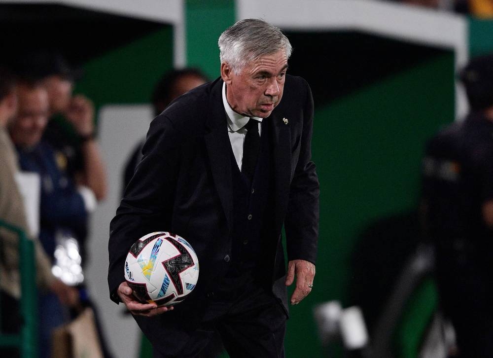 Real Madrid coach Carlo Ancelotti during the match against Elche at Estadio Manuel Martinez Valero, Elche October 19, 2022. — Reuters pic