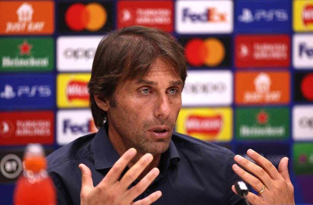 Tottenham Hotspur manager Antonio Conte during the press conference at the Tottenham Hotspur Training Centre, London October 25, 2022. — Action Images via Reuters/Matthew Childs pic