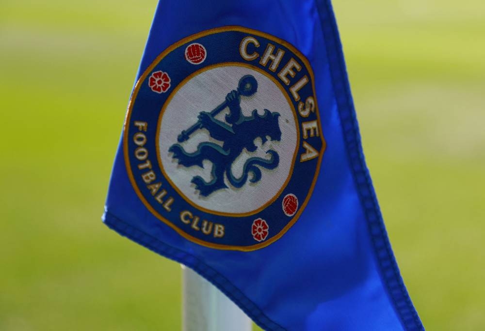 General view of the corner flag inside the stadium before the match at Stamford Bridge, London, Britain, April 24, 2022. — Reuters pic 