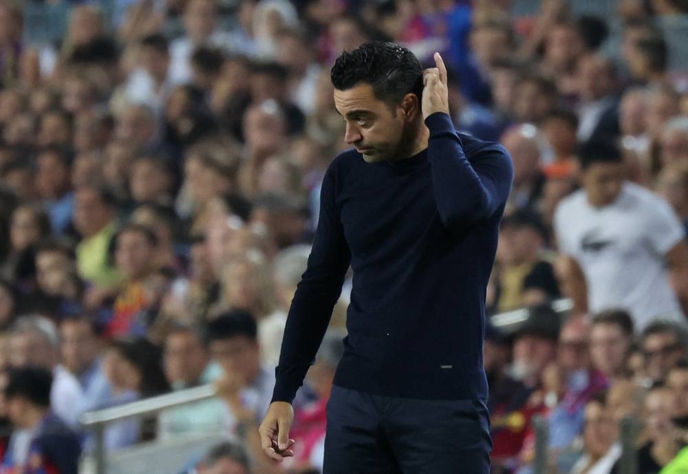 FC Barcelona coach Xavi during the match against Bayern Munich at Camp Nou, Barcelona October 26, 2022. — Reuters pic