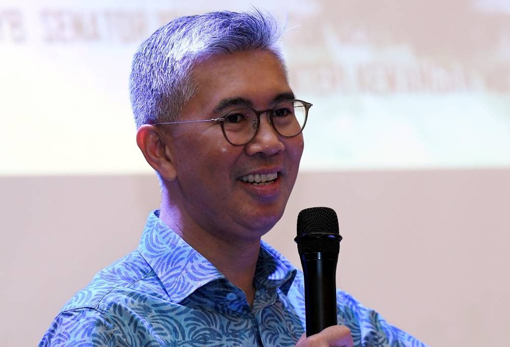 Datuk Seri Tengku Zafrul Abdul Aziz speaks at the Kemas Family Day opening ceremony at a hotel in Kuala Selangor, October 27, 2022. — Bernama pic