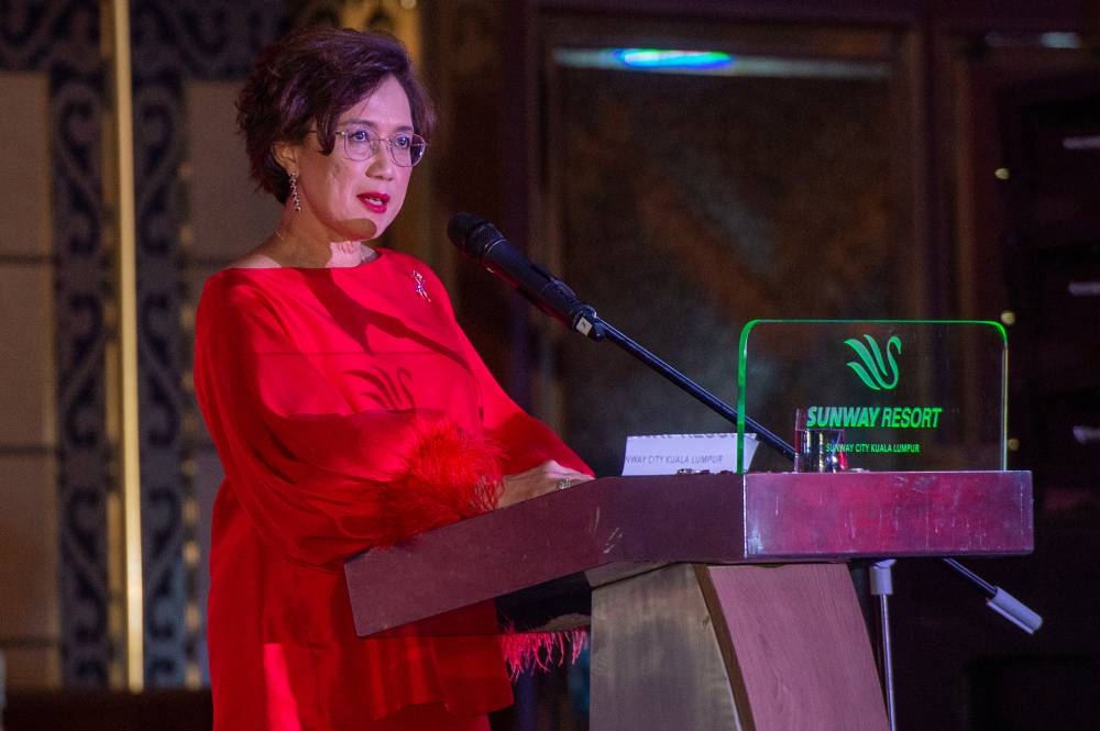 Malaysian AIDS Foundation (MAF) chairman Prof Datuk Dr Adeeba Kamarulzaman made an impassioned plea during her speech at the Sunway-MAF Red Ribbon Gala last night. —  Picture by Raymond Manuel 