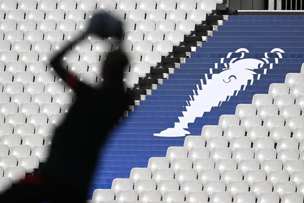 Liverpool’s players attend a training session at the Stade de France stadium in Saint-Denis, Paris May 27, 2022, on the eve of their Uefa Champions League final match against Real Madrid. — AFP pic